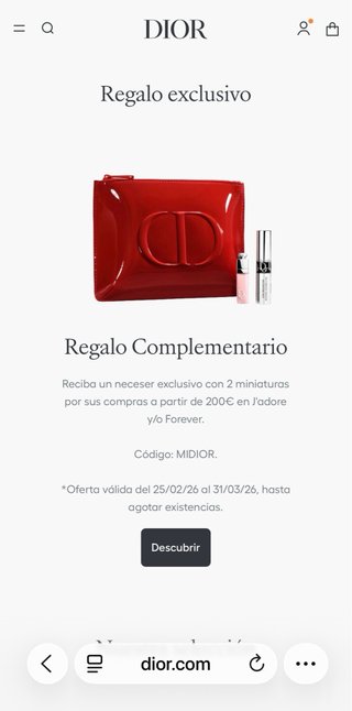 Neceser Dior Charol Rojo + 2 Productos