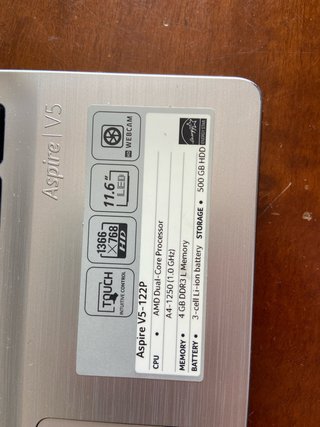 Acer Aspire V5-122P Touch Silver