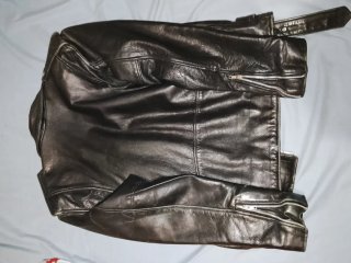 Chaqueta Biker Piel Negra