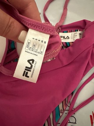 Costume Fila due pezzi rosa e multicolor