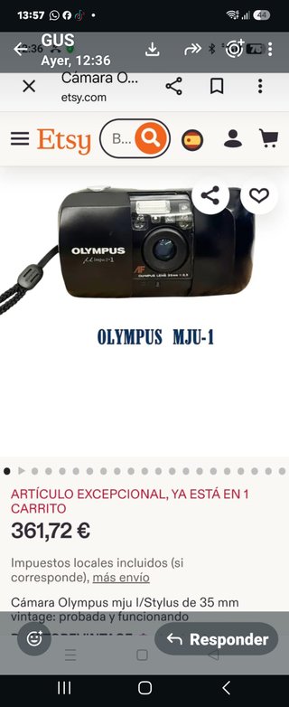 2 Fotocamere Vintage Olympus e Minolta Nere