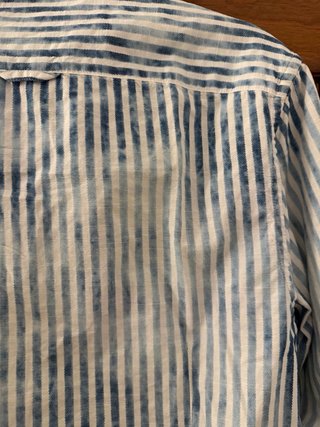 Camisa Rayas Azul y Blanca