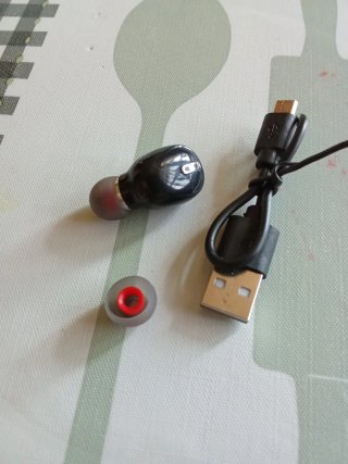 Auriculares Inalámbricos Negros + Cable USB