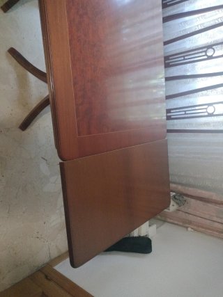 Mesa comedor extensible madera y 6 sillas