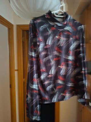 Jersey poliéster estampado manga larga