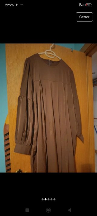 Vestido largo túnica marrón talla XL