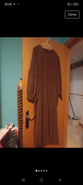 Vestido largo túnica marrón talla XL