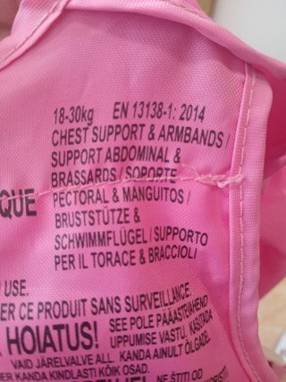 Chaleco salvavidas niña 18-30kg