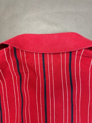 Vintage Tommy Hilfiger Striped Polo Shirt Red 90s