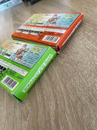Cajas Pokémon Rojo Fuego y Verde Hoja GBA