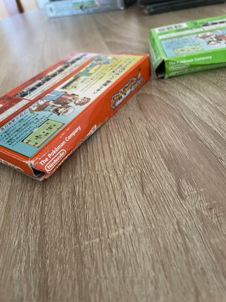 Cajas Pokémon Rojo Fuego y Verde Hoja GBA
