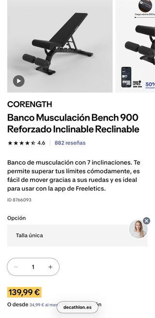 Rack Decathlon 900 + Banco + Barra + Discos