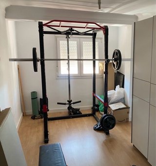 Rack Decathlon 900 + Banco + Barra + Discos