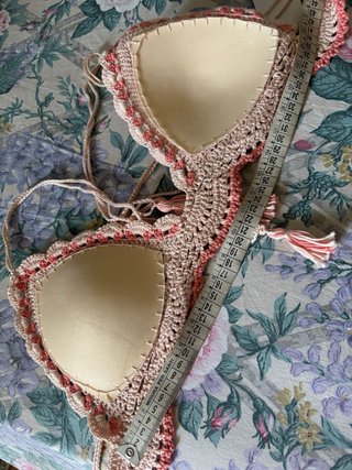 Top bikini uncinetto imbottito taglia S