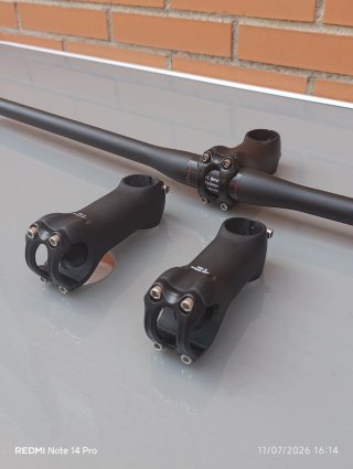 Pack CARBONO:Manillar 760mm + Potencia 80/90/100mm