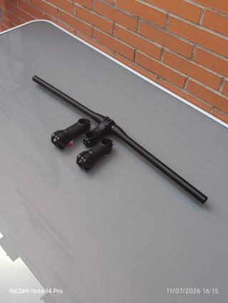 Pack CARBONO:Manillar 760mm + Potencia 80/90/100mm