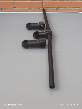 Pack CARBONO:Manillar 760mm + Potencia 80/90/100mm