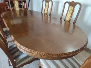 Mesa Comedor Ovalada y 6 Sillas clásico/vintage
