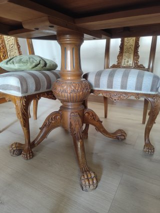 Mesa Comedor Ovalada y 6 Sillas clásico/vintage