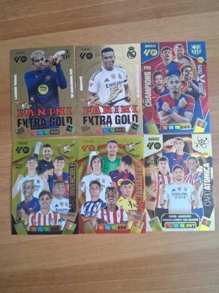 Set 6 carte Panini Extra Gold LaLiga 2025-2026
