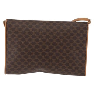 CELINE Macadam Canvas Shoulder Bag PVC Leather