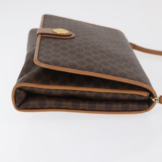 CELINE Macadam Canvas Shoulder Bag PVC Leather