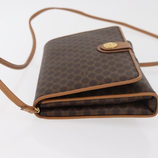 CELINE Macadam Canvas Shoulder Bag PVC Leather
