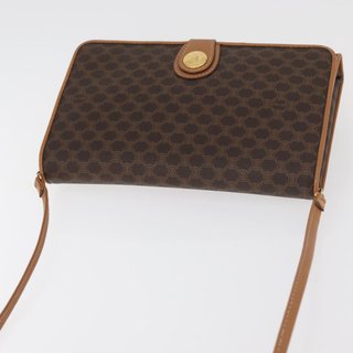 CELINE Macadam Canvas Shoulder Bag PVC Leather