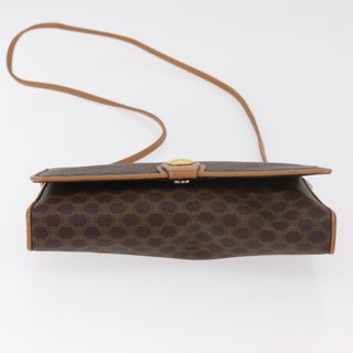 CELINE Macadam Canvas Shoulder Bag PVC Leather