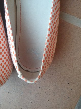 Bailarinas Zara Talla 38 Lunares Naranja