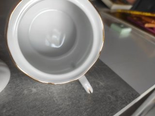 Azucarero Royal Kent Porcelana Fina Dorado