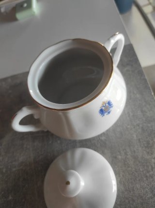 Azucarero Royal Kent Porcelana Fina Dorado