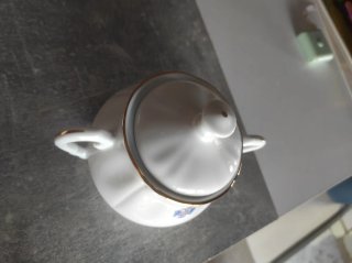 Azucarero Royal Kent Porcelana Fina Dorado