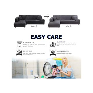 Fodera per divano chaise longue reversibile grigia