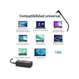 Shefor cargador portátil 45W para HP