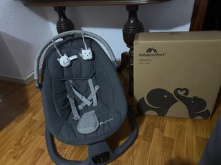 Hamaca Bebe Gris con Juguetes