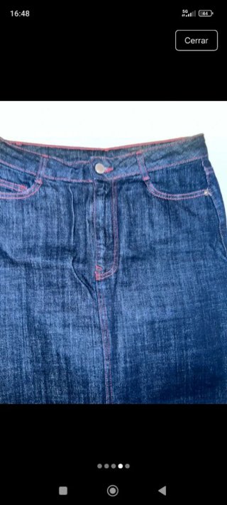 Falda larga denim Zara corazón