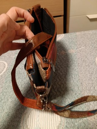 Bolso bandolera patchwork mujer