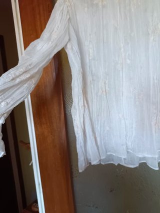 Blusa ZARA Blanca y Rosa Talla M