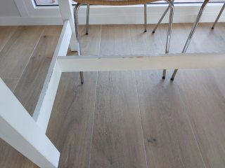 Mesa comedor extensible blanca
