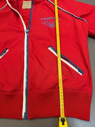 Jack & Jones Red Racing Track Jacket Zip Up Bomber