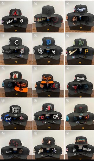 Gorras New Era Negras y Multicolor