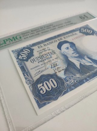 Billete 500 Pesetas España 1954 PMG 64