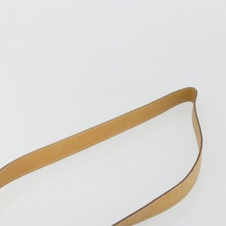 CELINE Circle Shoulder Bag Canvas Yellow Gold