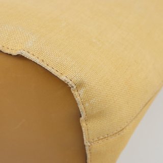 CELINE Circle Shoulder Bag Canvas Yellow Gold