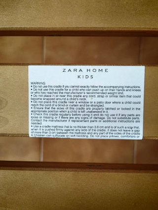 Mini Cuna Bebé Zara Home de Madera Natural
