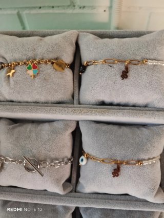 Lote 12 pulseras acero antialérgico