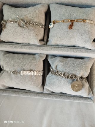 Lote 12 pulseras acero antialérgico