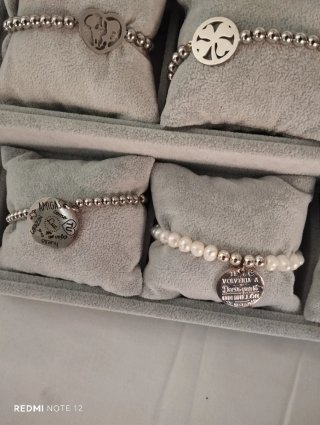 Lote 12 pulseras acero antialérgico