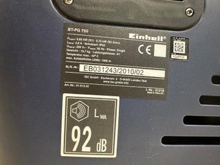 Generador Eléctrico Einhell BT-PG 750